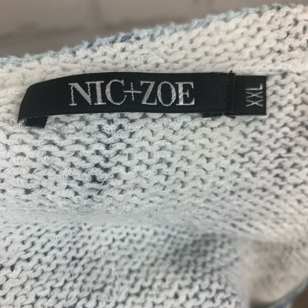Nic+Zoe Boardwalk Striped 3/4 Sleeve Pullover Sweater XS, XXL - Picture 5 of 9